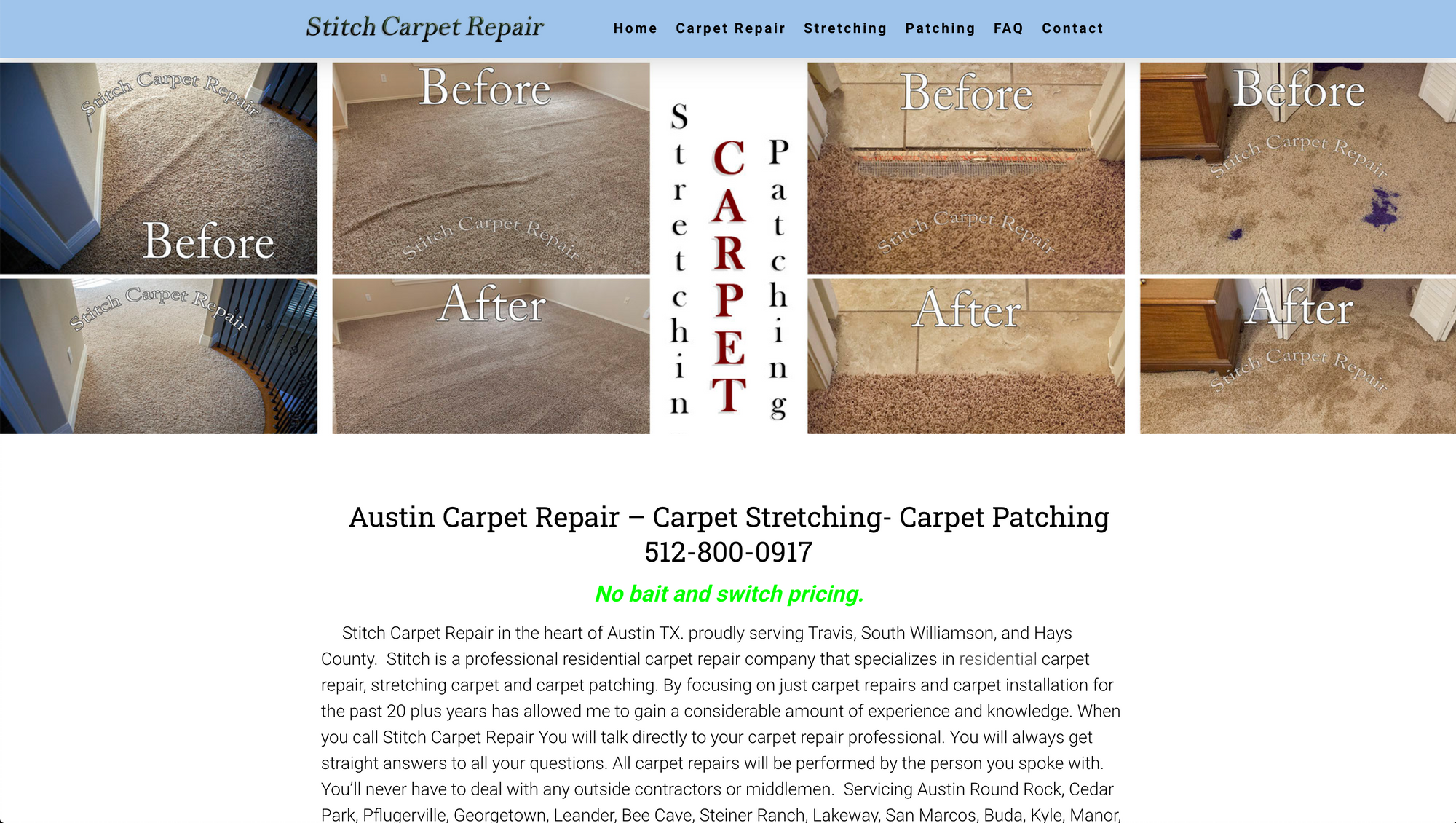 Stitch Carpet Repair